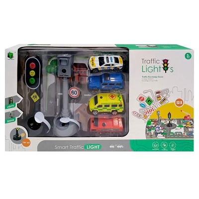 Набор игровой Светофор и дорожные знаки с машинками Maya Toys 2631-5 1